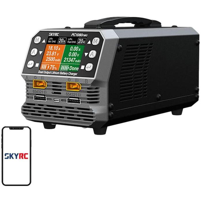 SkyRC PC1080neo divkanālu litija akumulatoru lādētājs