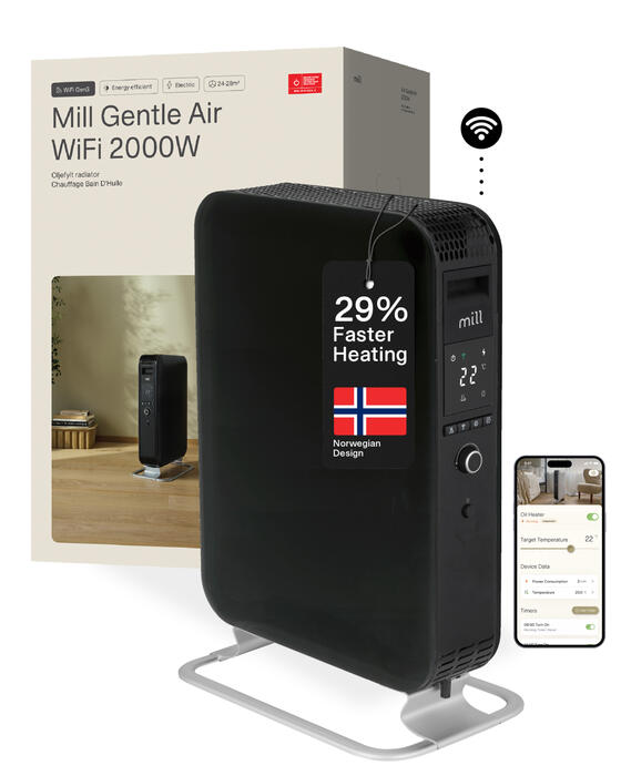 Eļļas sildītājs ar 2000 W jaudu