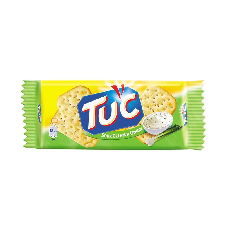 Krekeri TUC ar krējumu un sīpoliem