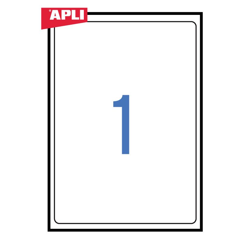 Uzlīmes APLI ILC ar izmēru 199.6x289.1 mm 100 loksnes/100 uzlīmes noapaļotas (100-00367)