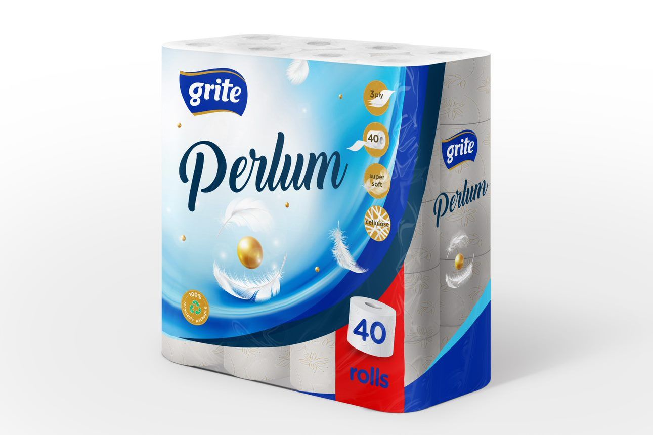 Tualetes papīrs Grite Perlum 40 ruļļi