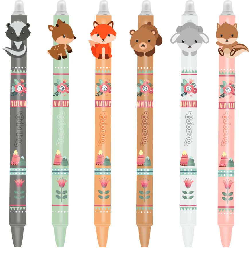 Izdzēšama pildspalva COLORINO Little Foxes 0