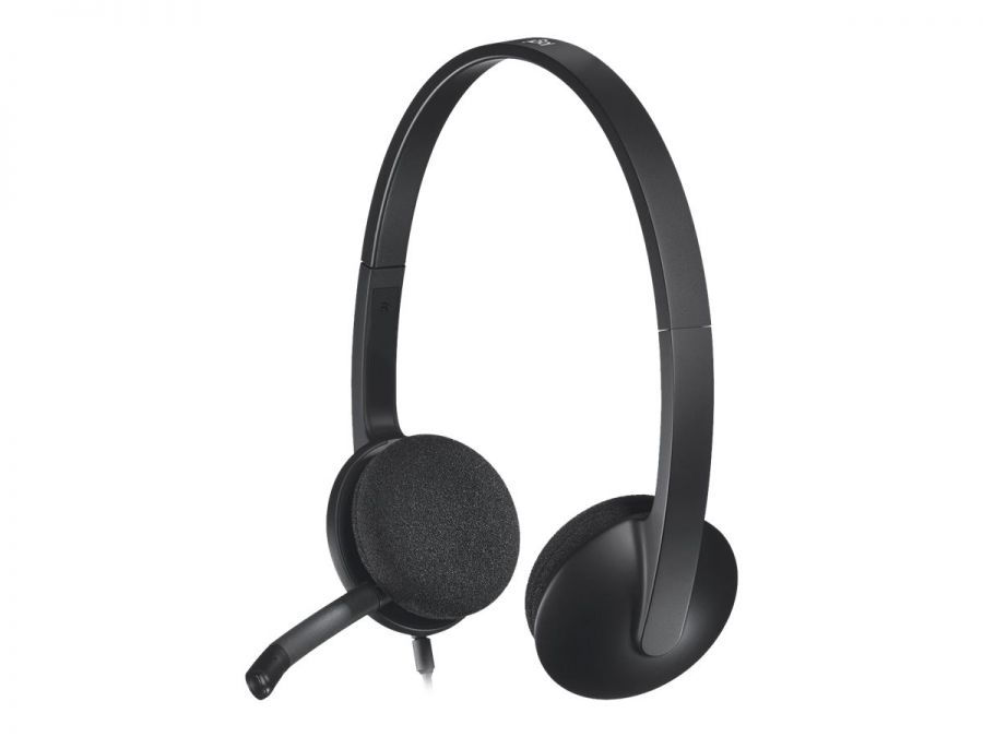 Austiņas LOGITECH H340 USB, melnas (250-08355)