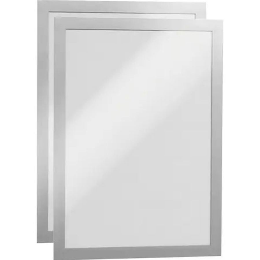 Pašlīpoša kabata DURABLE DURAFRAME® A4, ar rāmi, sudraba krāsā, 2 gab./iepak. (200-11517)