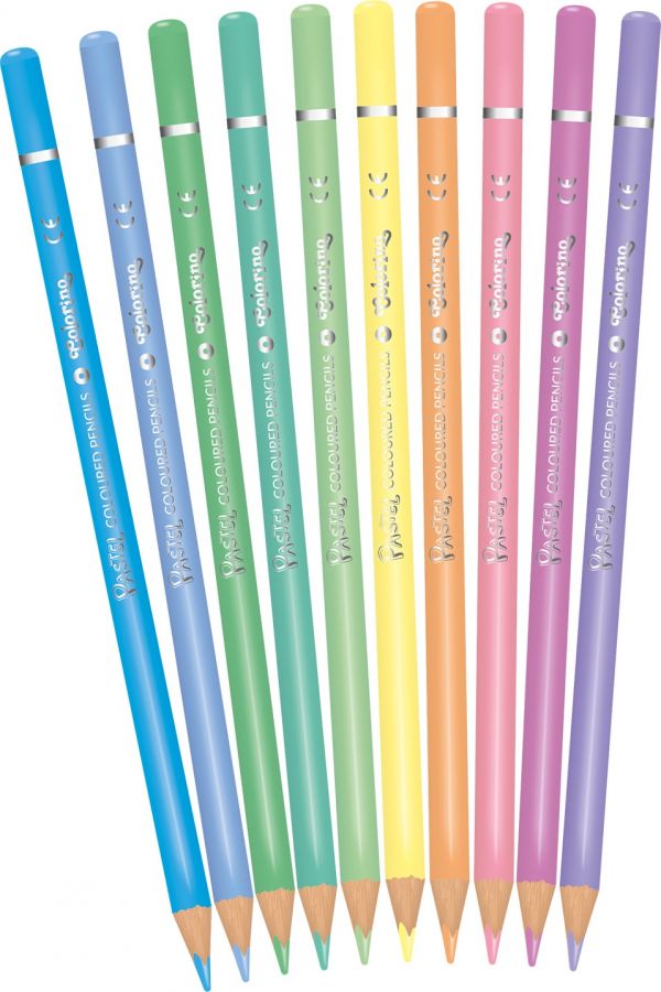 Colorino Krāsainie zīmuļi Pastel, 10 krāsas
