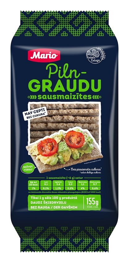 Pilngraudu sausmaizītes MARIO, 155g (450-27470)