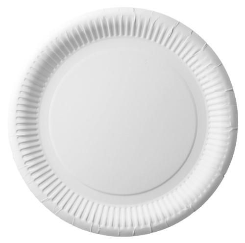 Šķīvis papīra ABCPAK, balta, 23cm, 1kg, 100gab (400-09318)