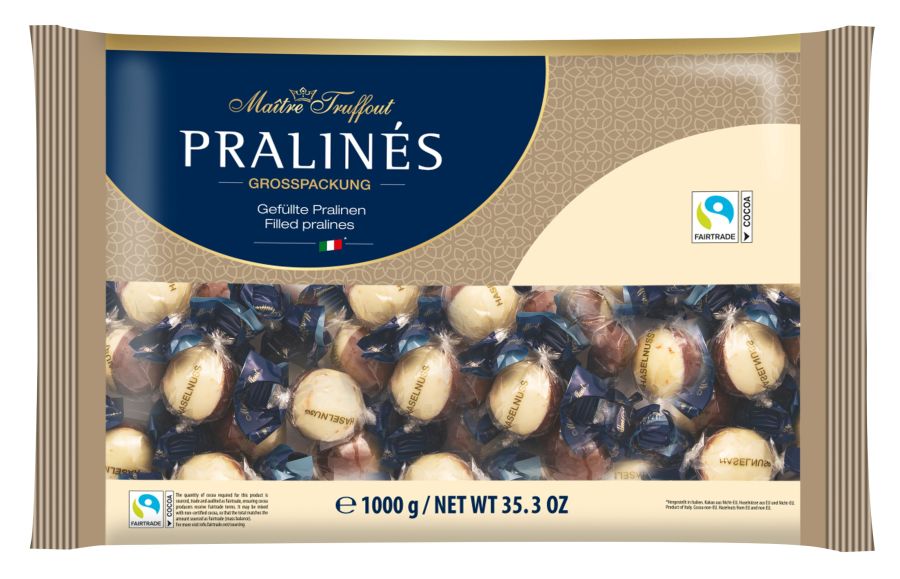 Šokolādes pralinē konfektes MAITRE TRUFFOUT