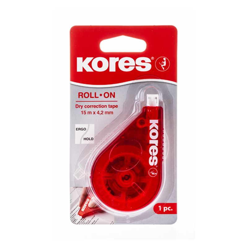 Korekcijas rolleris KORES Roll on Red, 4.2mm x 15m (200-11479)