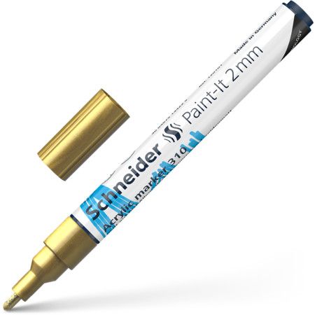 Akrila marķieris SCHNEIDER Paint-it 310, 2mm, zelta (200-14299)