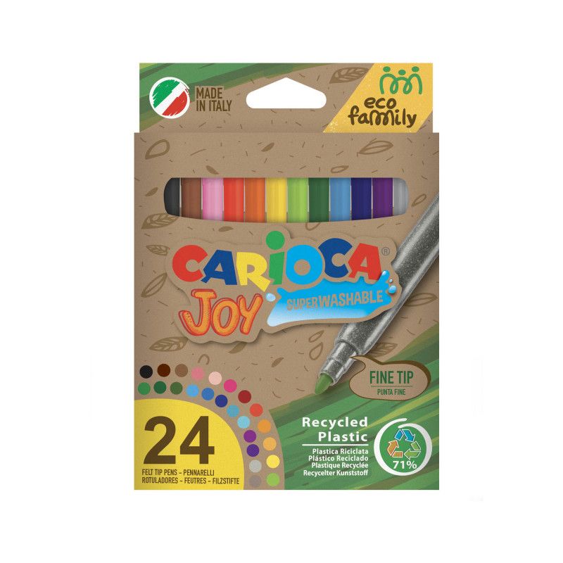 Flomasteri CARIOCA JOY ECOFAMILY, 24gab (200-13624)