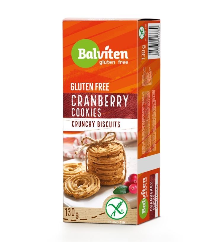 Dzērveņu cepumi BALVITEN, bez glutēna, 130g (450-13428)