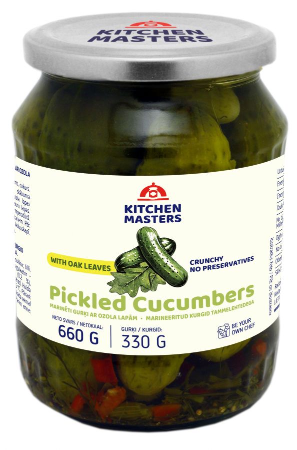Gurķi marinēti KITCHEN MASTERS, ar ozolu