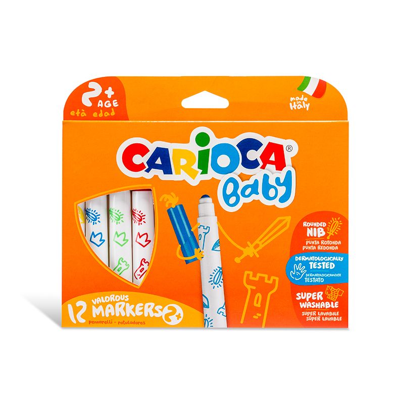 Flomasteri bērniem CARIOCA, 12 krāsas (200-10590)