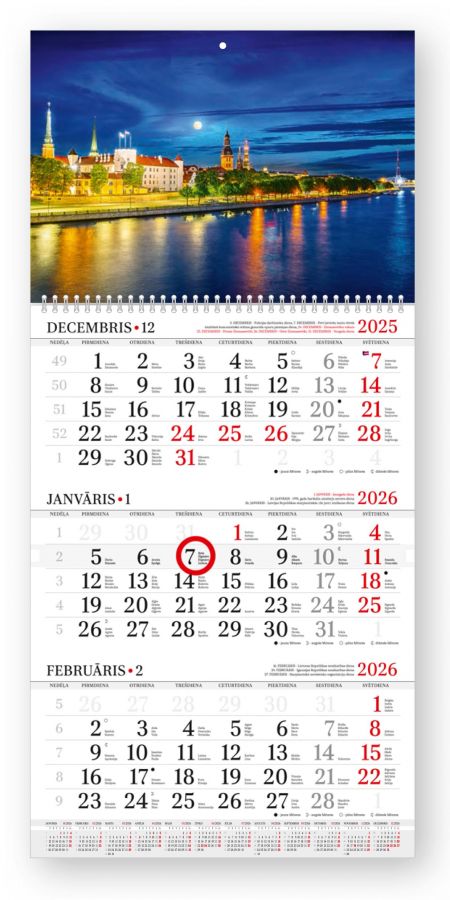 Mobile Serviss Sienas kalendārs 2027 gadam