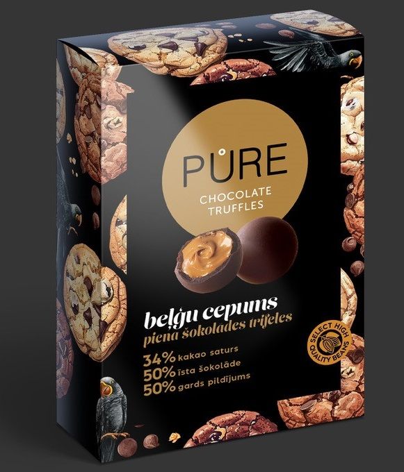 Pure Chocolate Piena šokolādes trifeles ar
