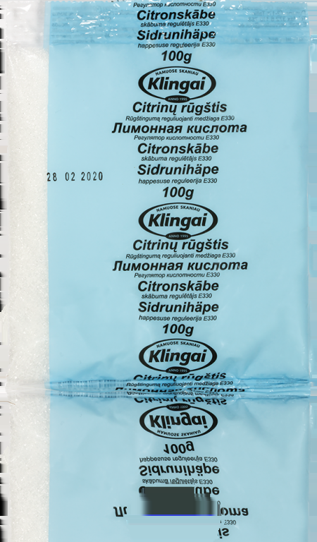 Citronskābe KLINGAI, 100g (450-08213)