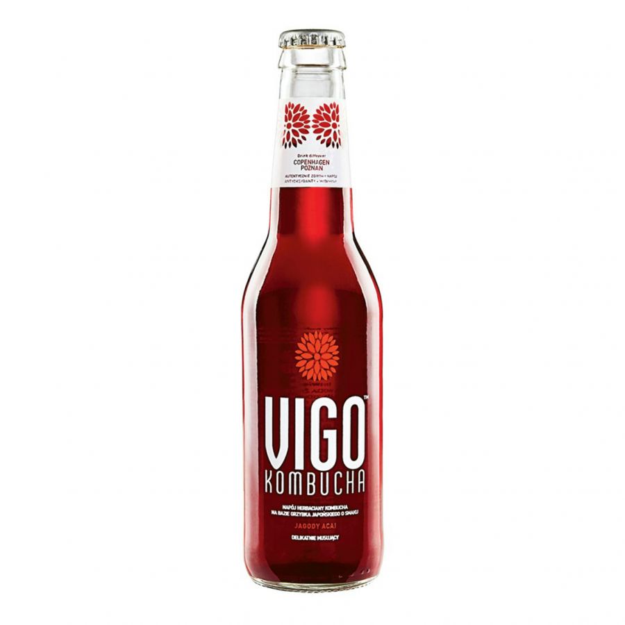 Tējas dzēriens atsvaidzinošs VIGO Kombucha, Acai