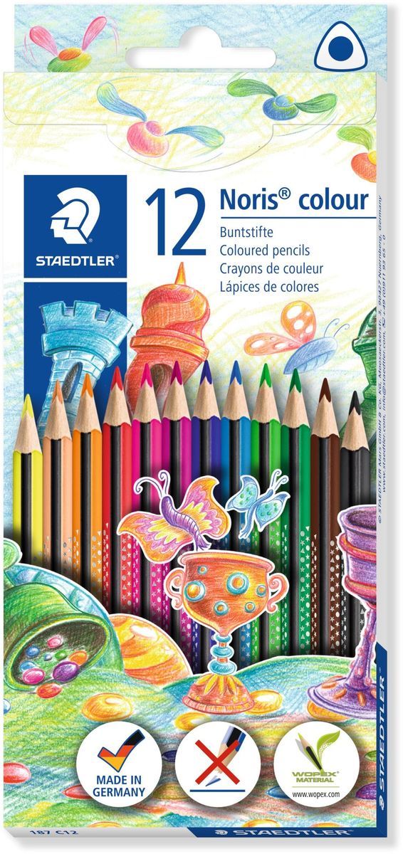 Krāsainie zīmuļi STAEDTLER NORIS, 12 krāsas
