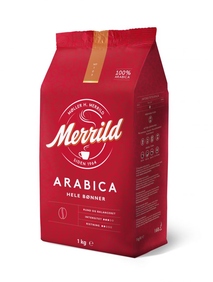 Kafijas pupiņas MERRILD, 1 kg (450-01437)