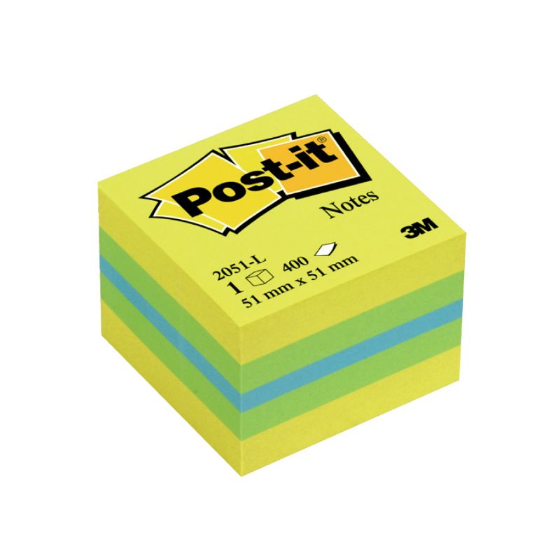Piezīmju līmlapiņu mini kubs Post-it Lemon