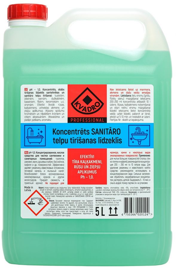 KVADRO Sanitāro telpu tīrīšanas līdzeklis, koncentrāts