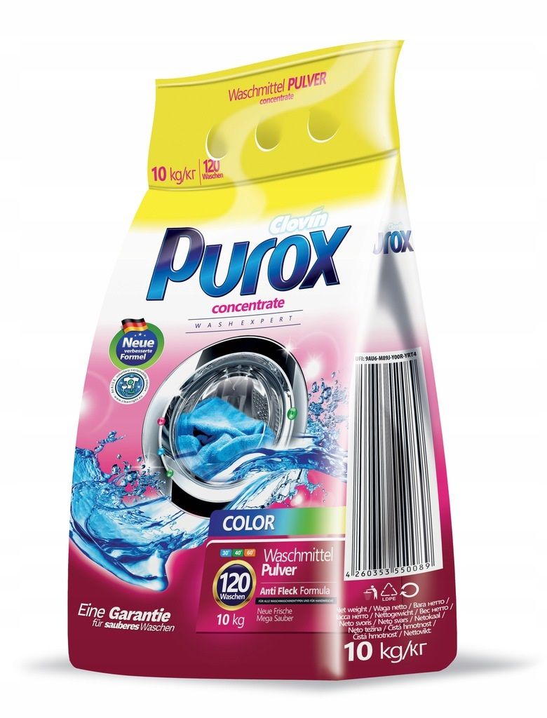 Veļas pulveris PUROX Color, Eco, 142