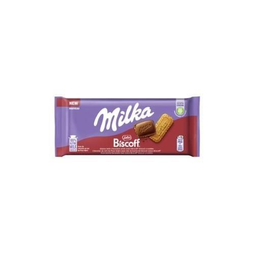 Piena šokolādes tāfelīte MILKA Biscoff, 90