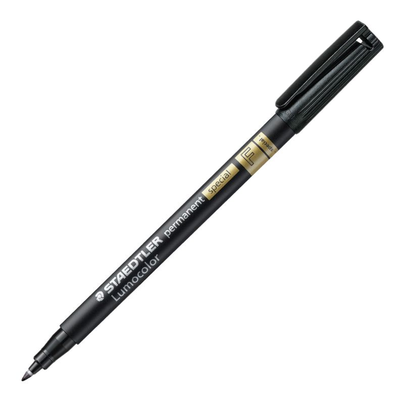 Noturīgais marķieris STAEDTLER LUMOCOLOR SPECIAL, konisks, 0.6mm, melns (200-01466)