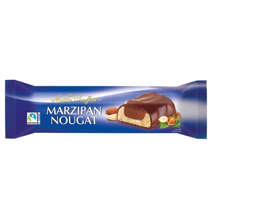 Marcipāna batoniņš MAITRE TRUFFOUT, ar piena šokolādes glazūru un nugu, 75g (450-16563)