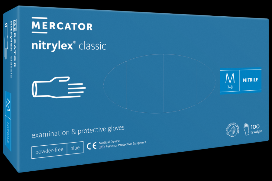 Mercator Cimdi nitrila Nitrylex Classic, bez