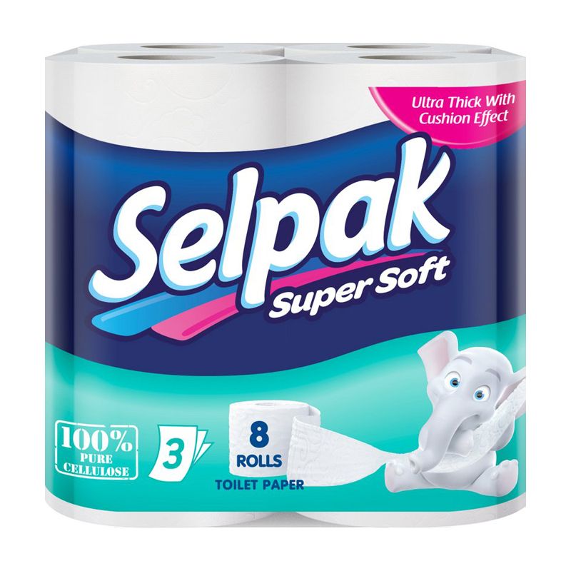 Tualetes papīrs SELPAK, 3 slāņi, 18