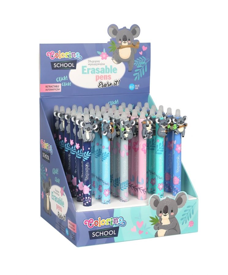 Izdzēšama pildspalva COLORINO Koala 0,5mm