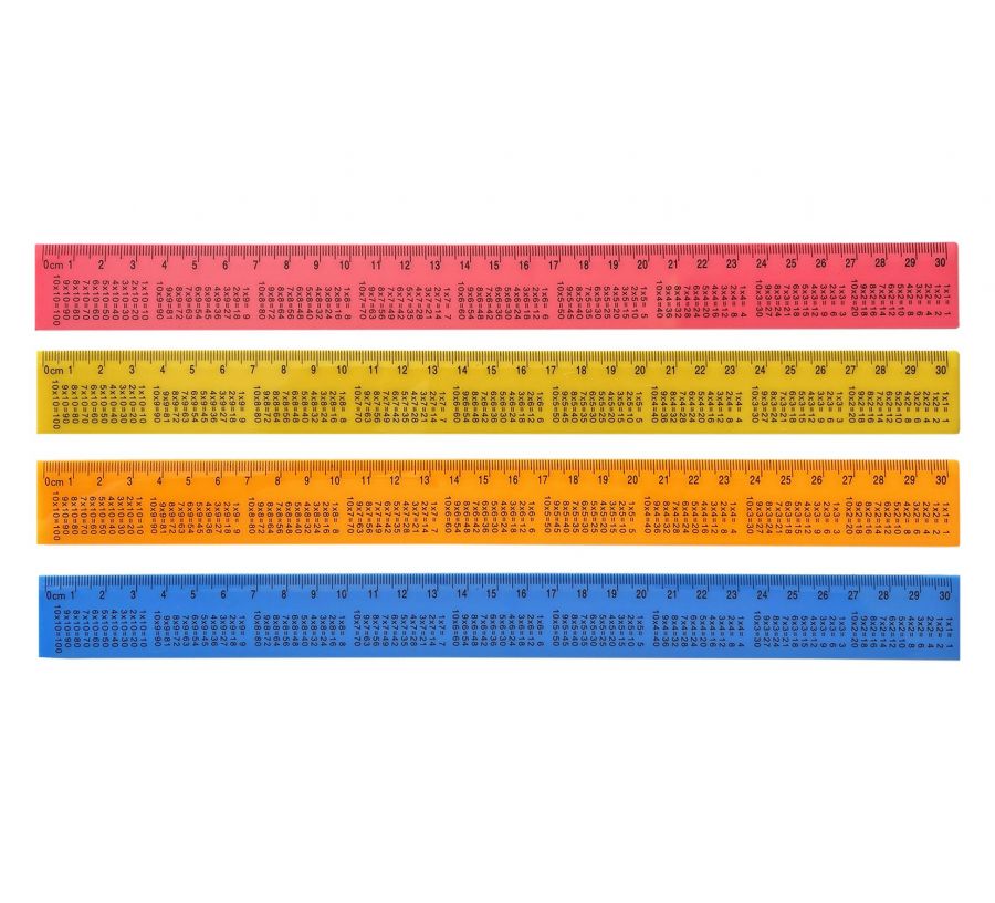 Grafitas Lineāls ar reizināšanas tabulu, plastmasas
