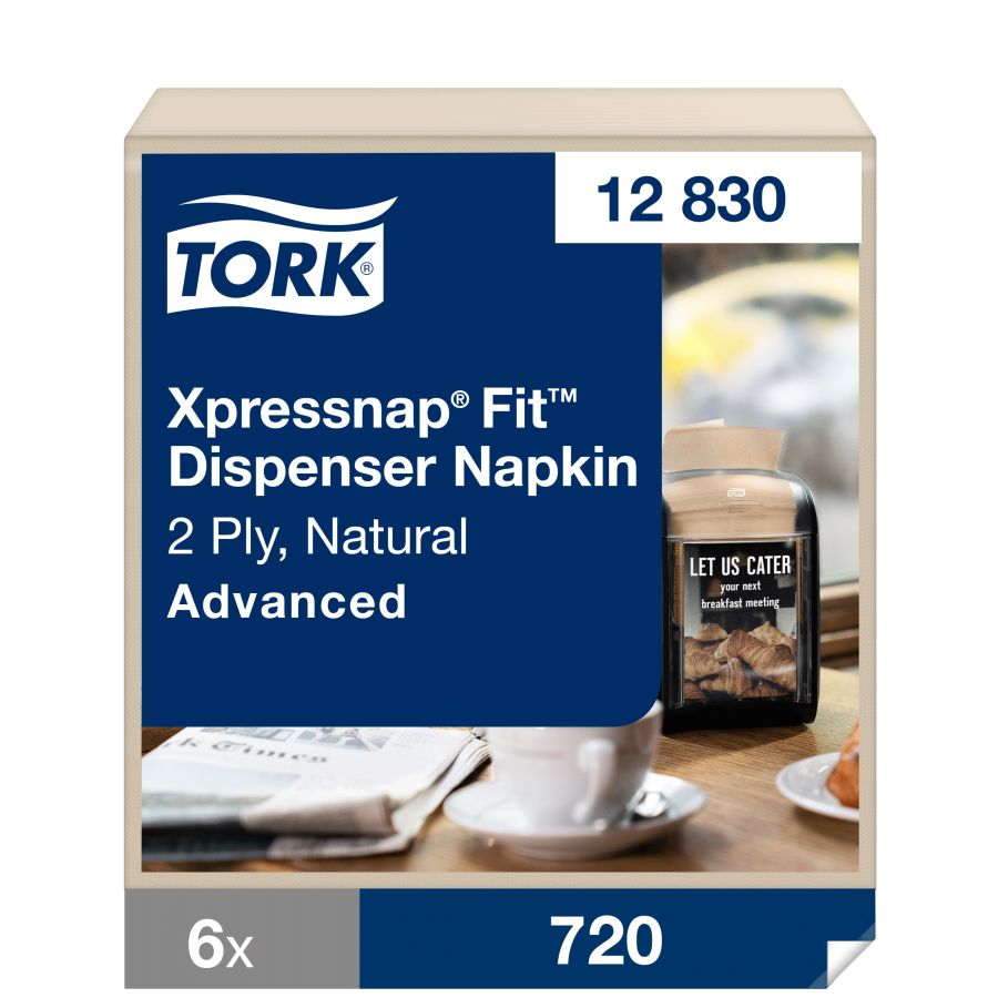 Dabīgās salvetes, TORK Xpressnap Fit dozatoram N14, 720 gab, 12830 (400-09329)