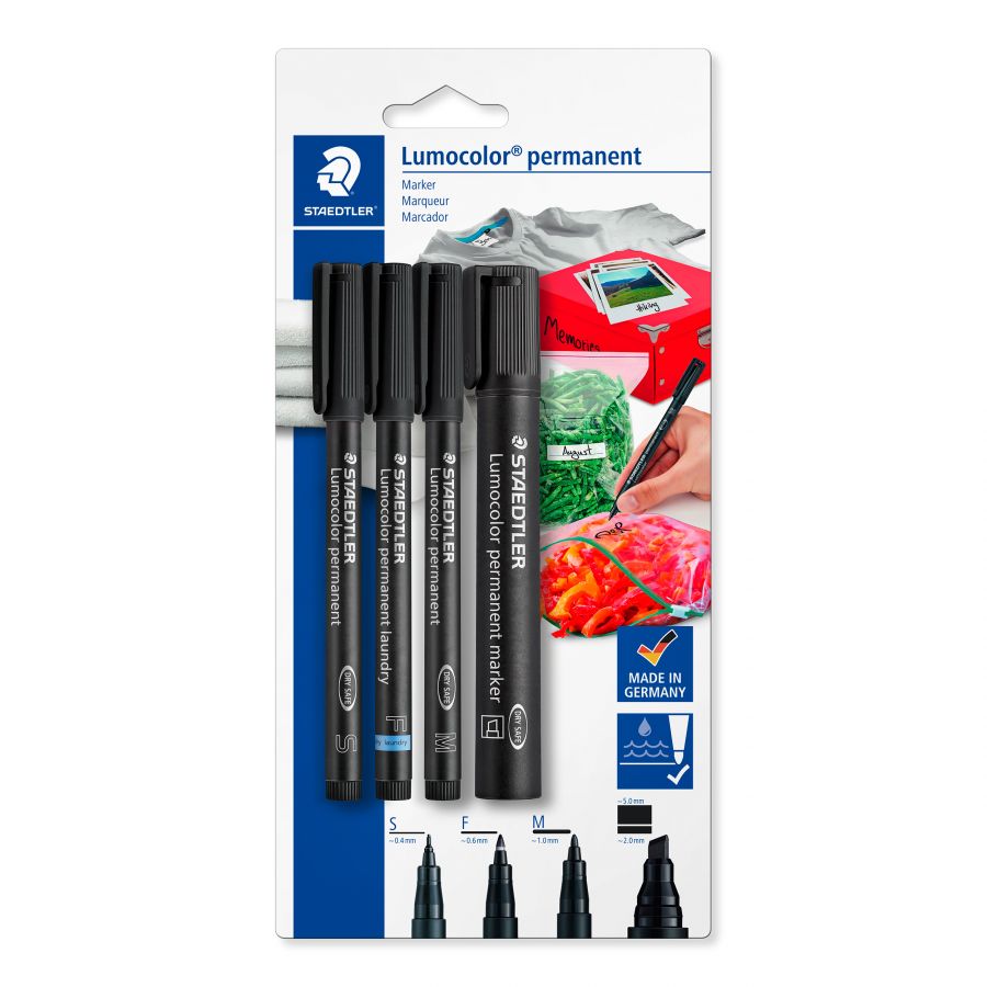 Permanentais marķieris STAEDTLER Lumocolor, 4 gab. (200-14631)