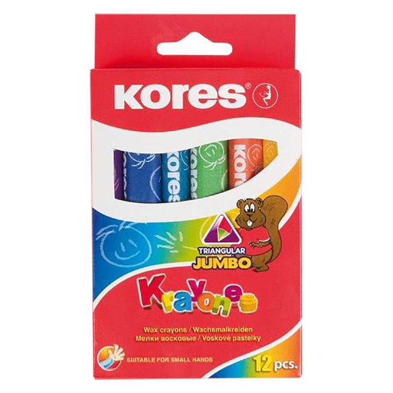 Vaska krītiņi KORES JUMBO, 12 gb (200-07802)