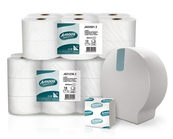 Tualetes papīrs AMOOS JUMBO ar perforāciju