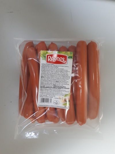 Hot Dog cīsiņi RAGNOS, 1kg (450-14718)