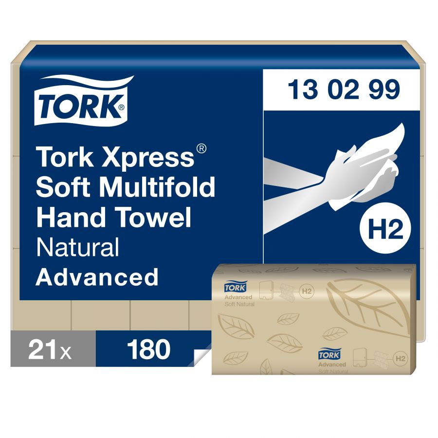 Papīra dvieļi TORK H2 dabiskas krāsas