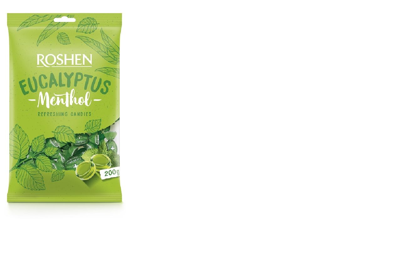 Karamele ROSHEN Menthol Eucalyptus, 200g (450-17879)