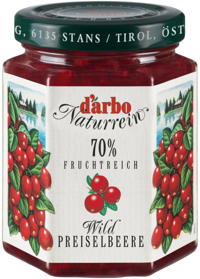 D`arbo Brūkleņu ievārījums D`ARBO, 70%, 200g