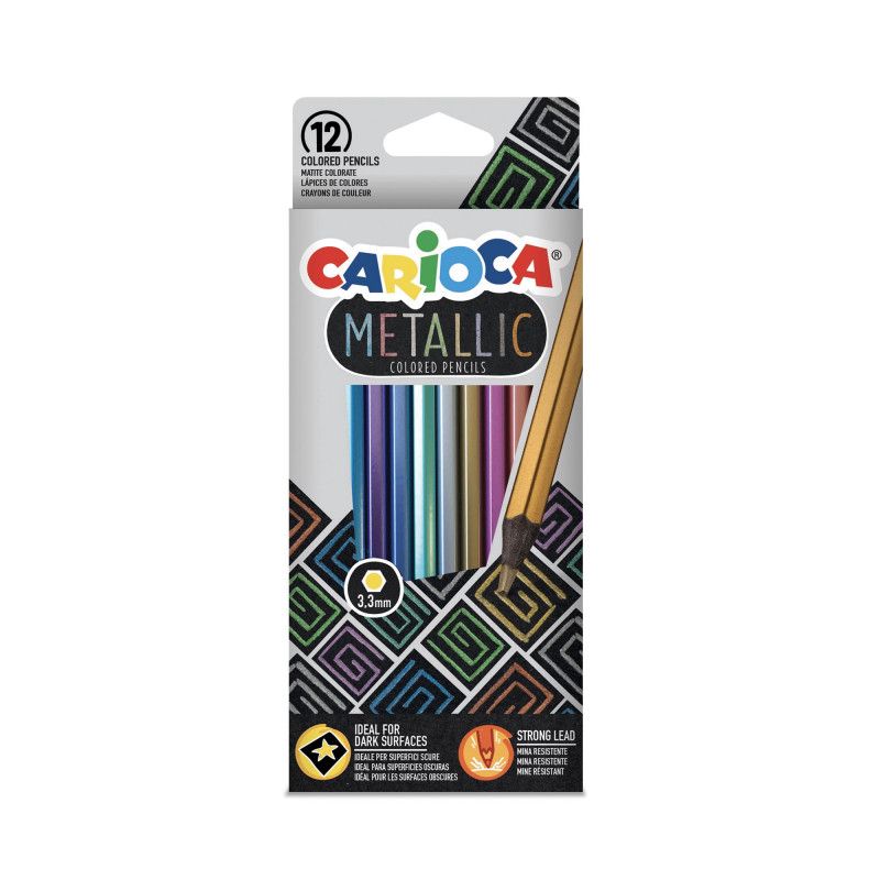 Zīmuļi CARIOCA Metallic 12 gab (200-13690)