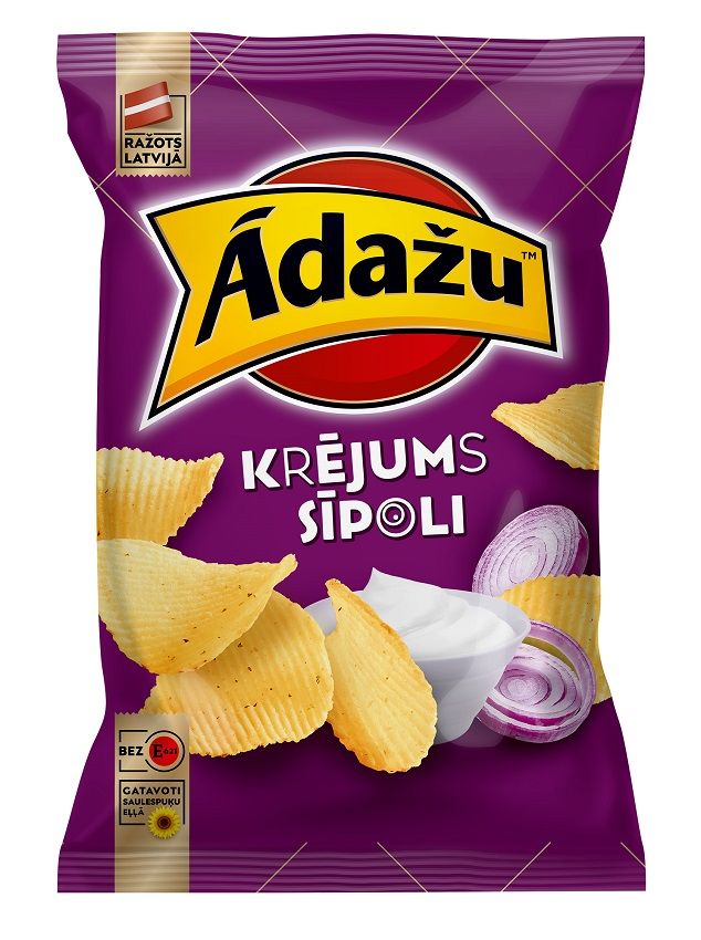Čipsi ĀDAŽU Krējums Sīpoli, 130g (450-23396)