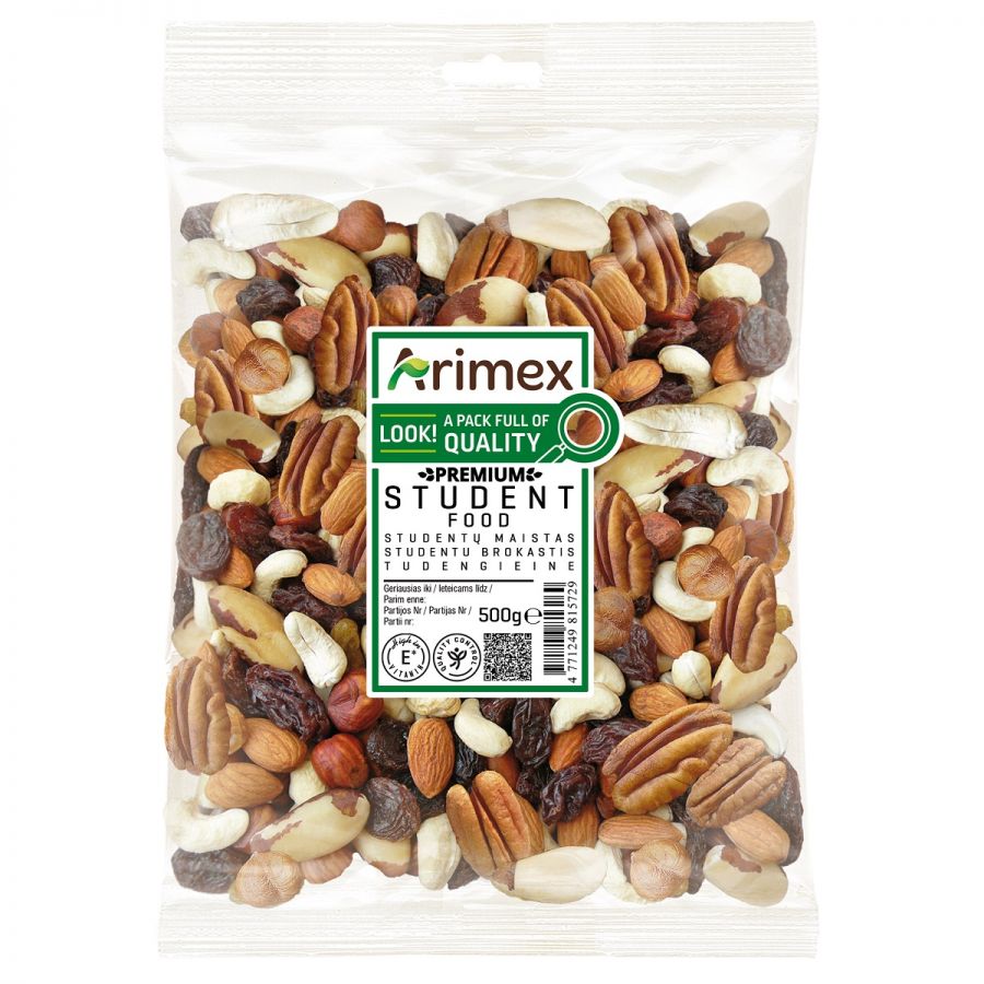 Studentu maisījums ARIMEX, Premium, 500g (450-16433)
