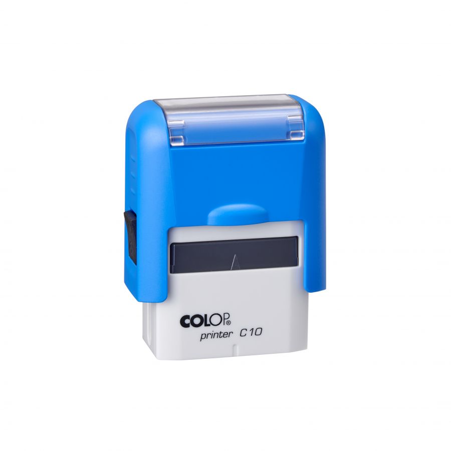Zīmogs COLOP Printer C10, balts/caurspīdīgs korpuss