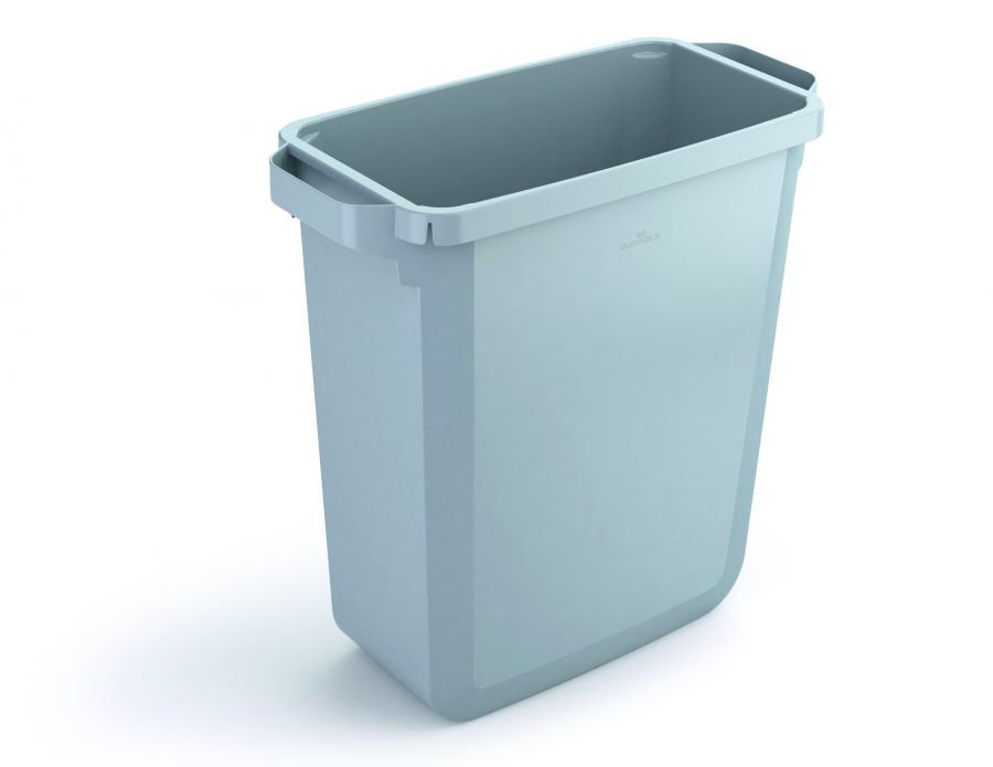 Atkritumu tvertne DURABIN® 60L taisnstūrveida, pelēka (vāciņš jāiegādājas atsevišķi) (400-09458)