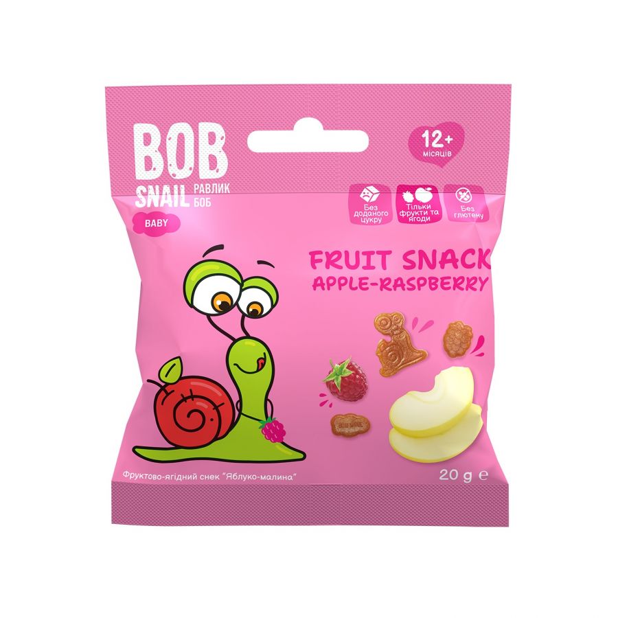 Ābolu un aveņu uzkoda BOB SNAIL, 20g (450-27782)