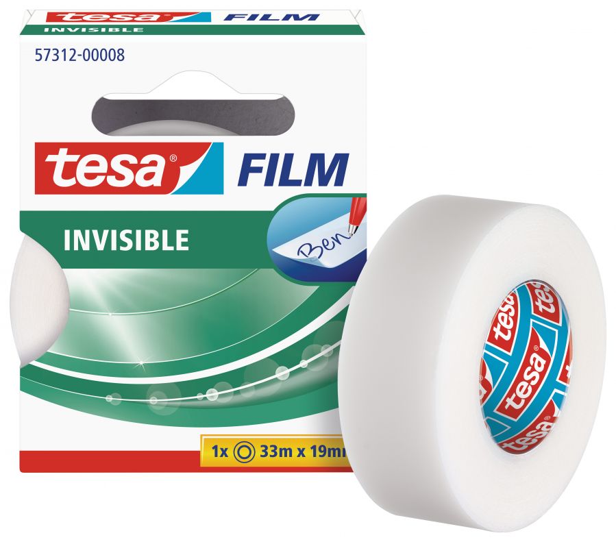 Pašlīmējoša lente tesafilm® Invisible, caurspīdīga, 33m