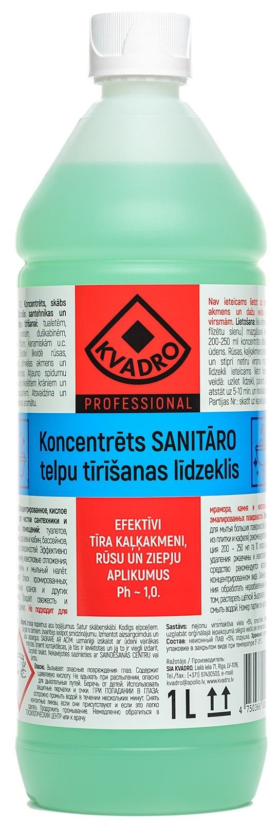 KVADRO Sanitāro telpu tīrīšanas līdzeklis, koncentrāts